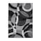 World Rug Gallery Contemporary Abstract Circles Soft Area Rug 3'3'' x 5' Gray 105GRAY3X5 - alternate 4